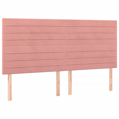 Giroletto a Molle con Materasso Rosa 160x200 cm in Velluto | homemem39
