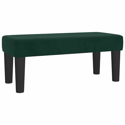 Giroletto a Molle con Materasso Verde Scuro 90x190 cm Velluto