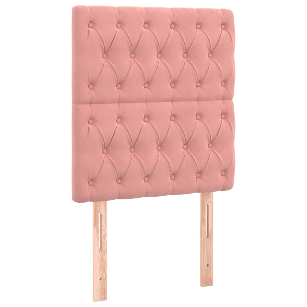 Giroletto a Molle con Materasso Rosa 80x200 cm in Velluto | homemem39