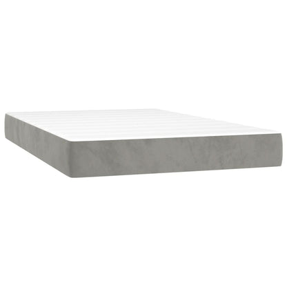Giroletto a Molle con Materasso Grigio Chiaro 120x200cm Velluto | homemem39