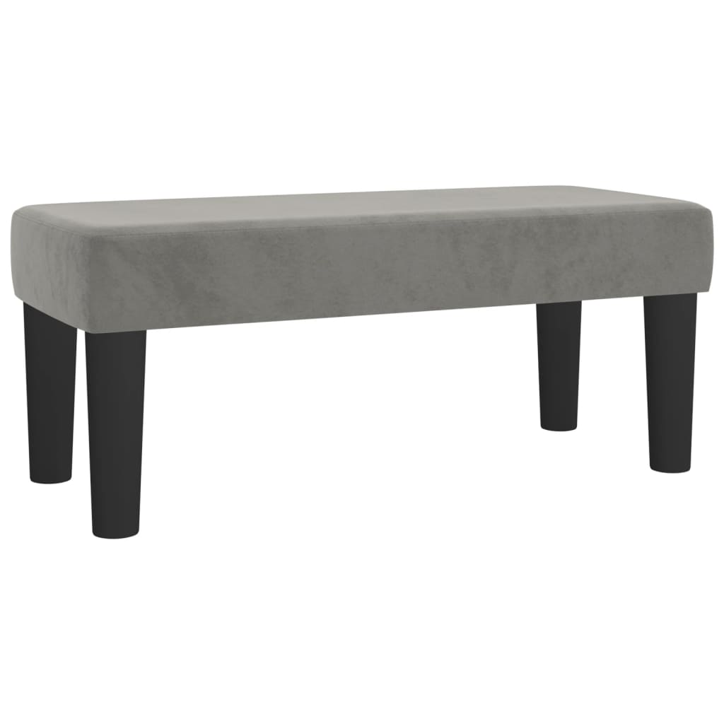 Giroletto a Molle con Materasso Grigio Chiaro 120x200cm Velluto | homemem39