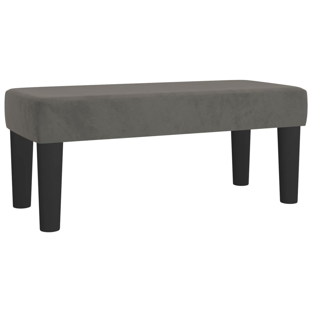 Giroletto a Molle con Materasso Grigio Scuro 120x200 cm Velluto | homemem39
