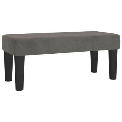 Giroletto a Molle con Materasso Grigio Scuro 120x200 cm Velluto | homemem39