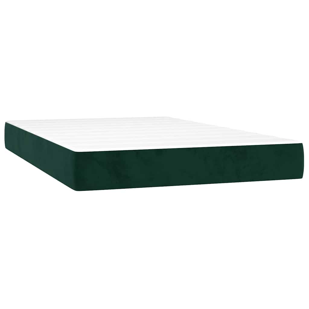 Giroletto a Molle con Materasso Verde Scuro 120x200 cm Velluto | homemem39