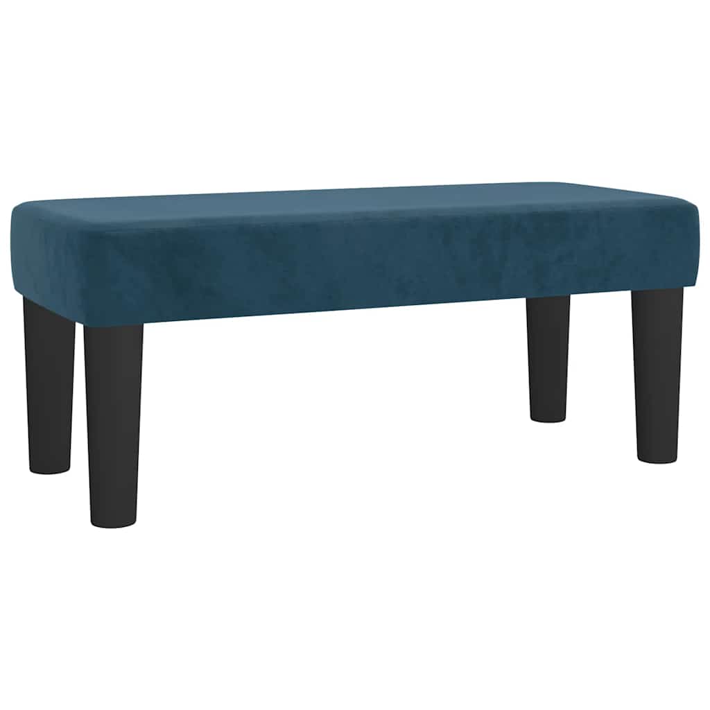 Giroletto a Molle con Materasso Blu Scuro 120x200 cm in Velluto