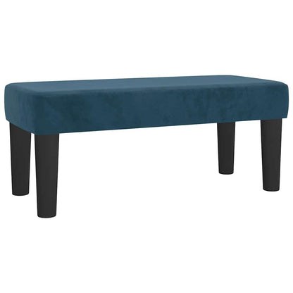 Giroletto a Molle con Materasso Blu Scuro 120x200 cm in Velluto