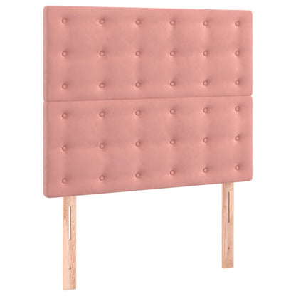 Giroletto a Molle con Materasso Rosa 80x200 cm in Velluto | homemem39