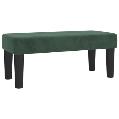 Giroletto a Molle con Materasso Verde Scuro 90x190 cm Velluto