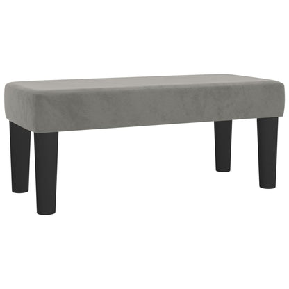 Giroletto a Molle con Materasso Grigio Chiaro 120x200cm Velluto | homemem39