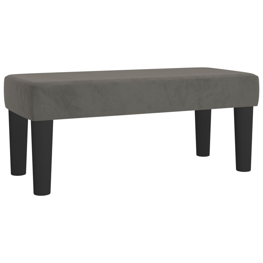 Giroletto a Molle con Materasso Grigio Scuro 120x200 cm Velluto | homemem39