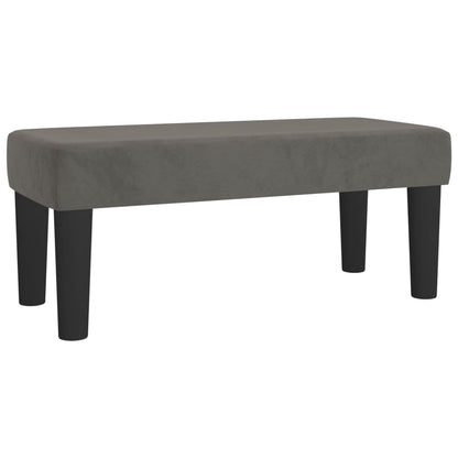 Giroletto a Molle con Materasso Grigio Scuro 120x200 cm Velluto | homemem39