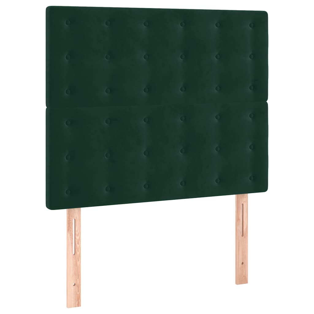 Giroletto a Molle con Materasso Verde Scuro 120x200 cm Velluto | homemem39