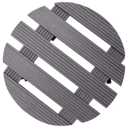 Carrelli Porta Piante 4 pz Grigi Ø30x7,5 cm WPC | homemem39