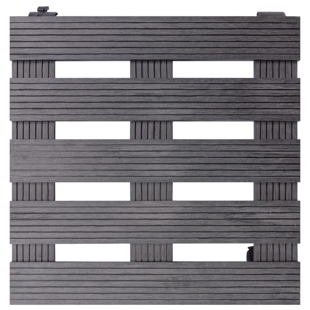 Carrelli Porta Piante 4 pz Grigi 30x7,5 cm WPC | homemem39