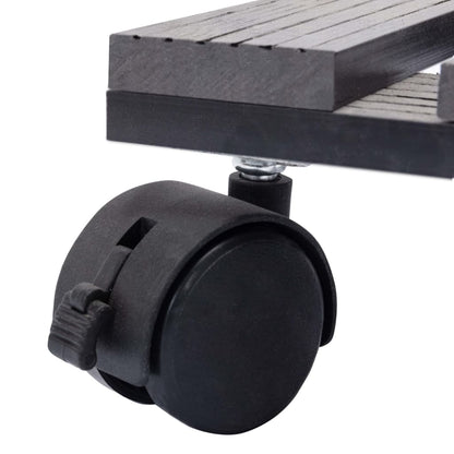 Carrelli Porta Piante 4 pz Grigi 30x7,5 cm WPC | homemem39
