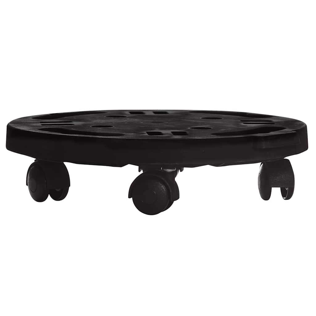 Carrelli per Piante con Ruote 3 pz Diametro 30 cm Neri 170 kg | homemem39