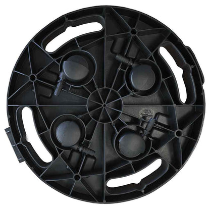 Carrelli per Piante con Ruote 3 pz Diametro 30 cm Neri 170 kg