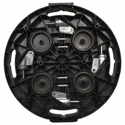 Carrelli per Piante con Ruote 2 pz Diametro 40 cm Neri 275 kg | homemem39