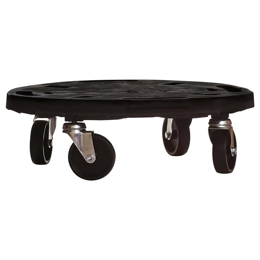 Carrelli per Piante con Ruote 3 pz Diametro 40 cm Neri 275 kg | homemem39