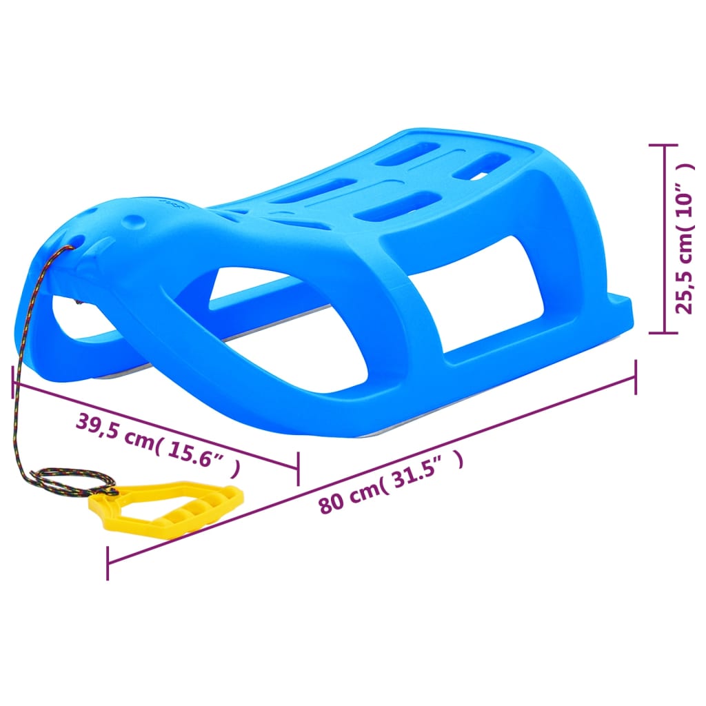 Slittino Blu 80x39,5x25,5 cm in Polipropilene | homemem39