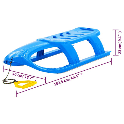 Slittino per Bambini Blu 102,5x40x23 cm in Polipropilene | homemem39