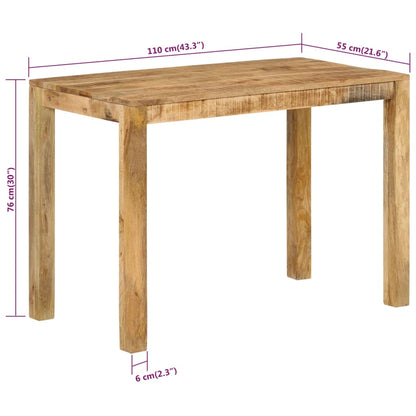 Tavolo da Pranzo 110x55x76 cm in Legno Massello di Mango | homemem39