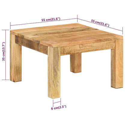 Tavolino da Salotto 55x55x35 cm in Legno Massello di Mango | homemem39