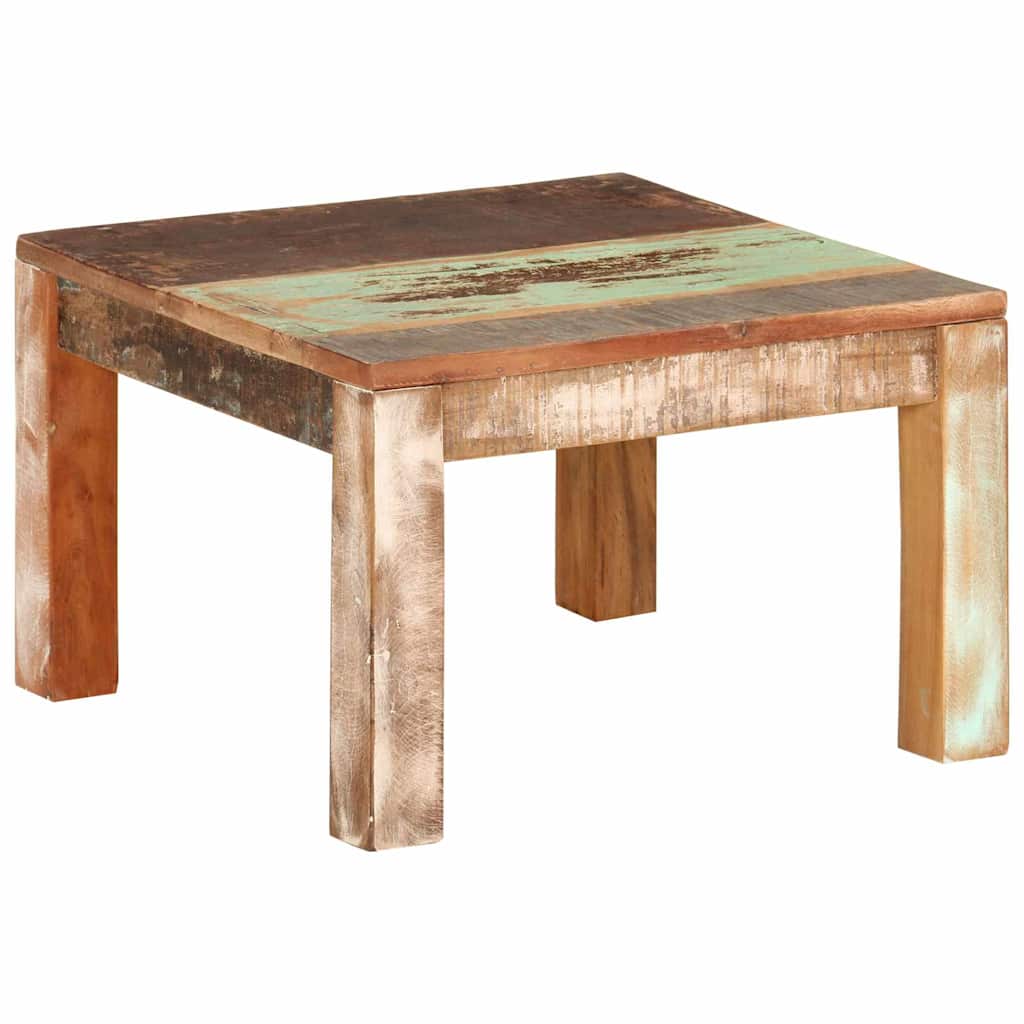 Tavolino da Salotto 55x55x35 cm in Legno Massello di Recupero