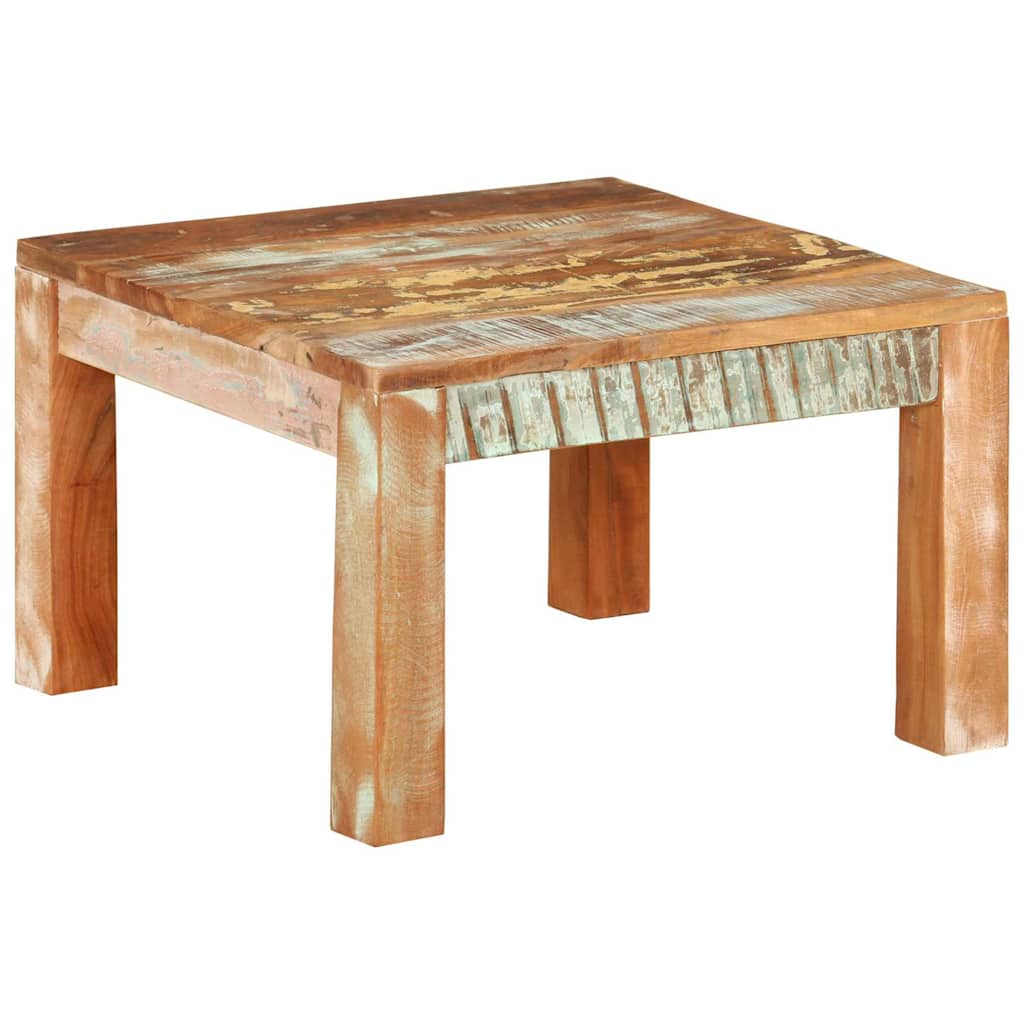 Tavolino da Salotto 55x55x35 cm in Legno Massello di Recupero
