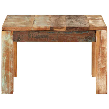 Tavolino da Salotto 55x55x35 cm in Legno Massello di Recupero