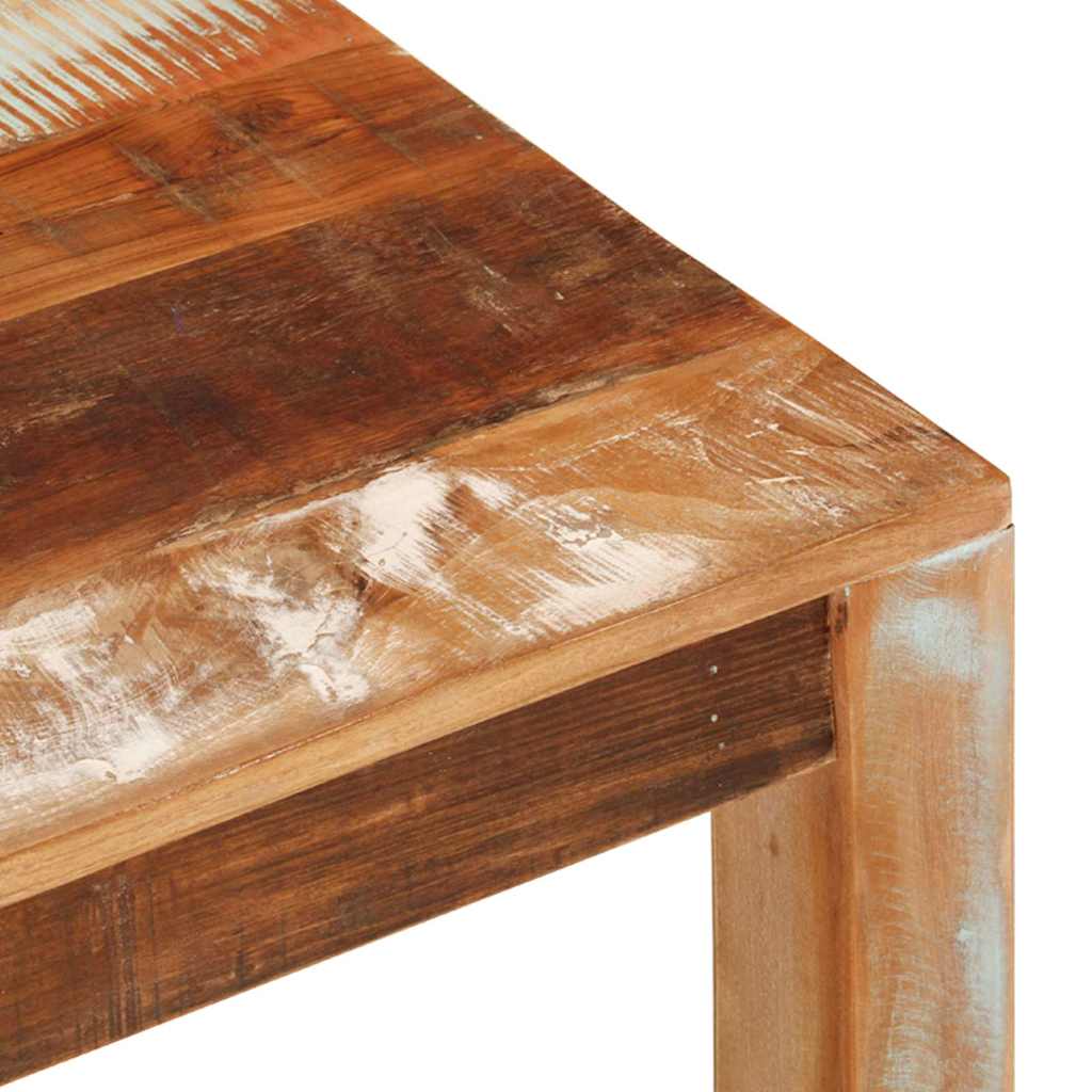Tavolino da Salotto 55x55x35 cm in Legno Massello di Recupero