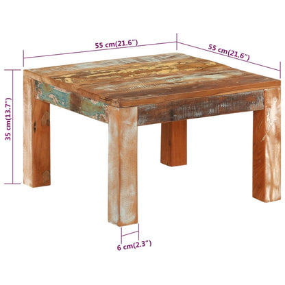 Tavolino da Salotto 55x55x35 cm in Legno Massello di Recupero | homemem39