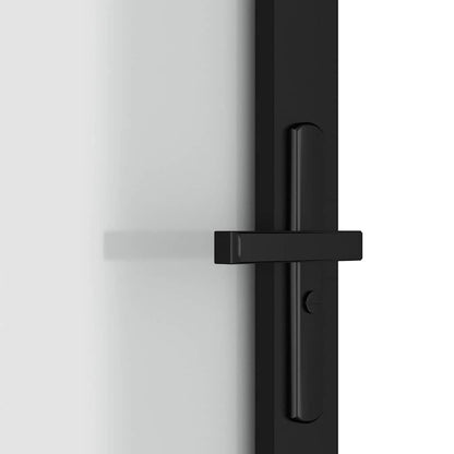 Porta Interna 102,5x201,5 cm Nero Opaco in Vetro e Alluminio - homemem39