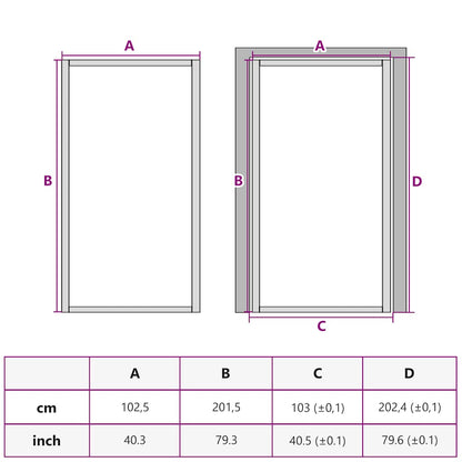 Porta Interna 102,5x201,5 cm Nero Opaco in Vetro e Alluminio | homemem39