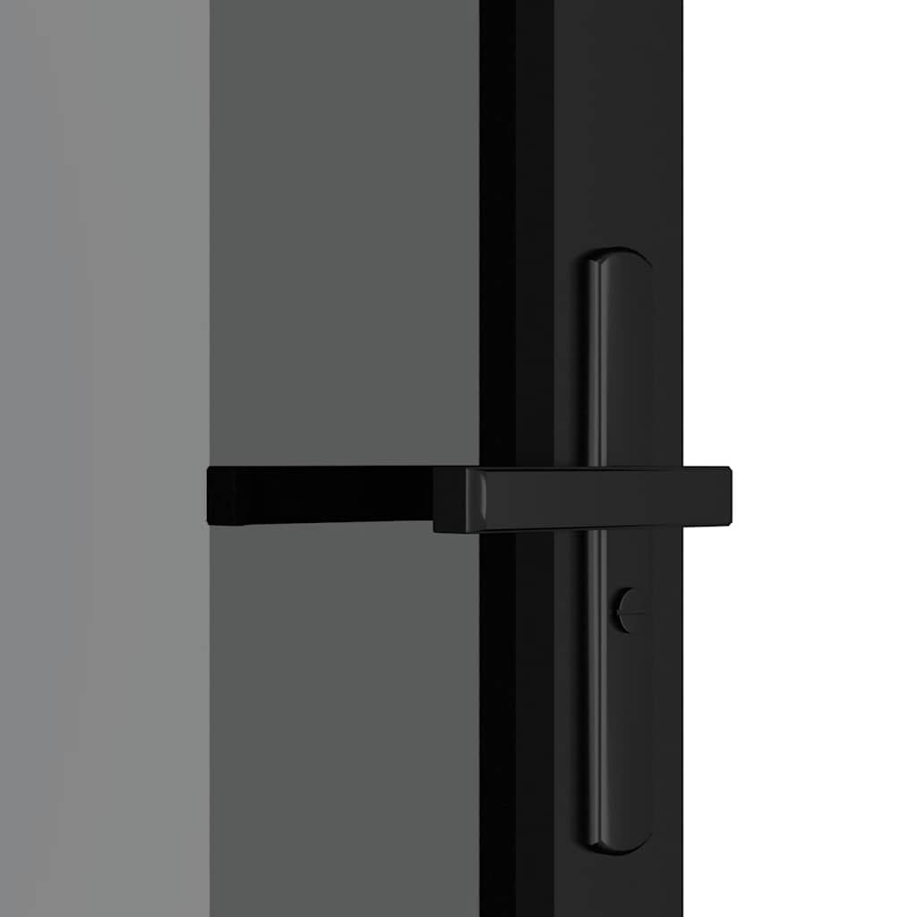 Porta Interna 102,5x201,5 cm Nera in Vetro ESG e Alluminio | homemem39