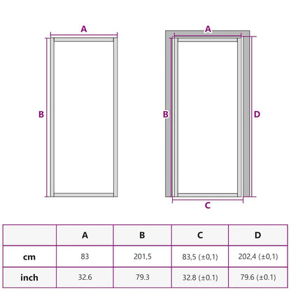 Porta Interna 83x201,5 cm Nera in Vetro ESG e Alluminio | homemem39