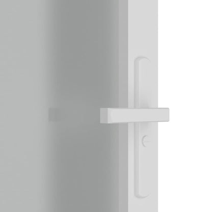 Porta Interna 76x201,5 cm Bianco Opaco Vetro e Alluminio | homemem39