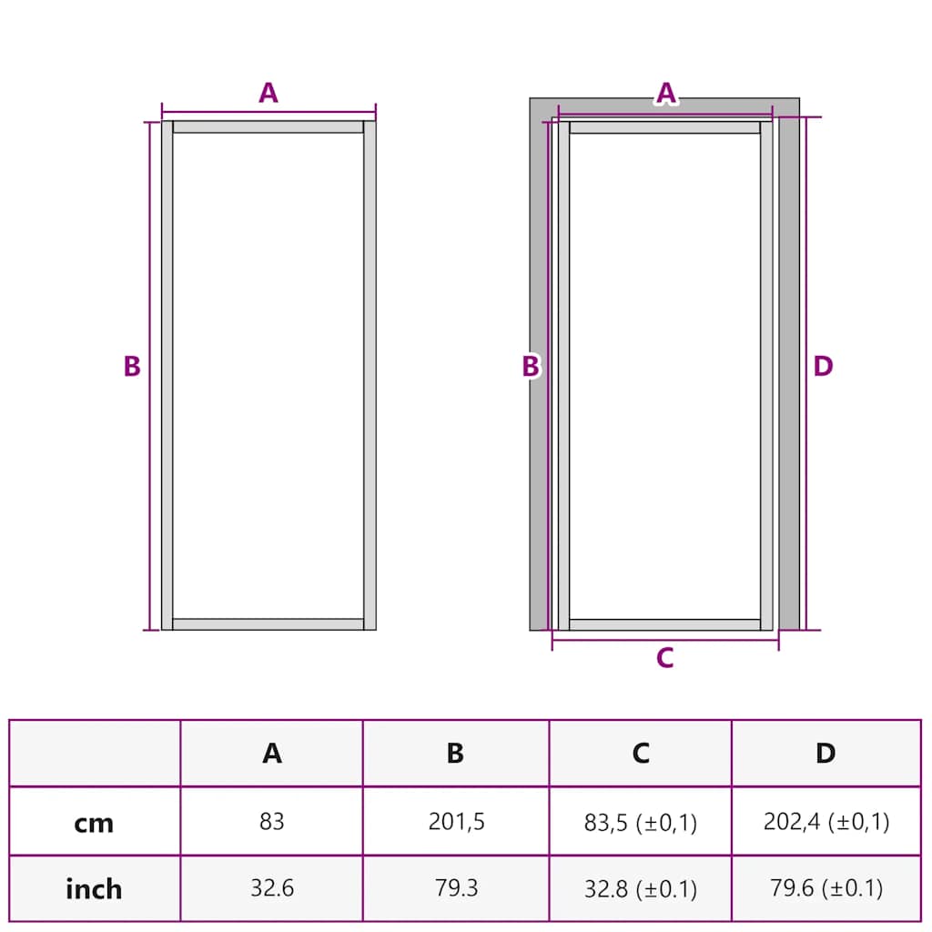 Porta Interna 83x201,5 cm Bianco Opaco Vetro e Alluminio | homemem39