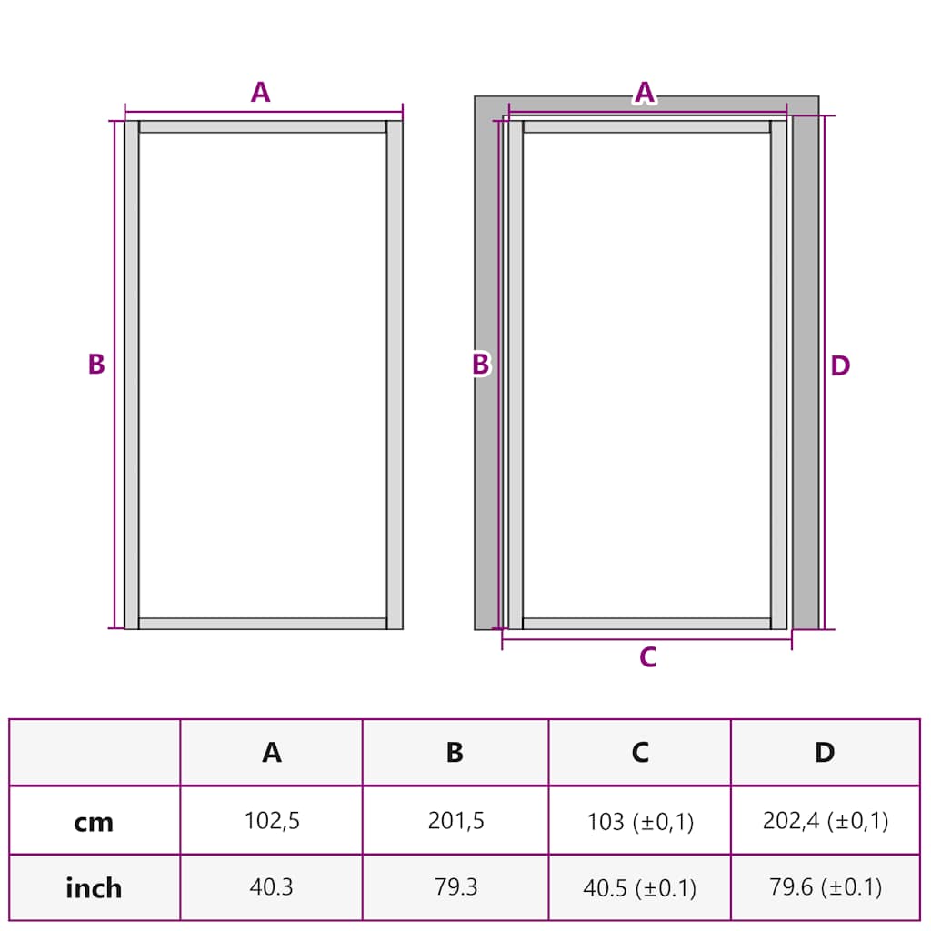 Porta Interna 102,5x201,5 cm Bianco Opaco in Vetro e Alluminio | homemem39