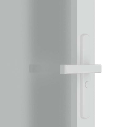 Porta Interna 93x201,5 cm Bianco Opaco Vetro e Alluminio | homemem39