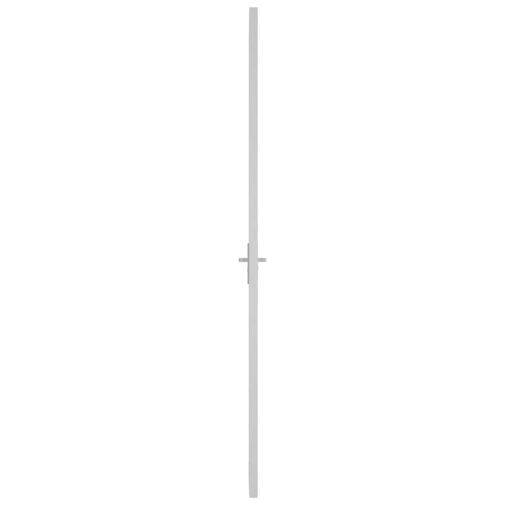 Porta Interna 76x201,5 cm Bianca in Vetro ESG e Alluminio