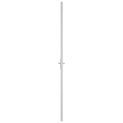 Porta Interna 76x201,5 cm Bianca in Vetro ESG e Alluminio