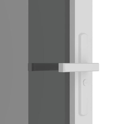 Porta Interna 76x201,5 cm Bianca in Vetro ESG e Alluminio | homemem39