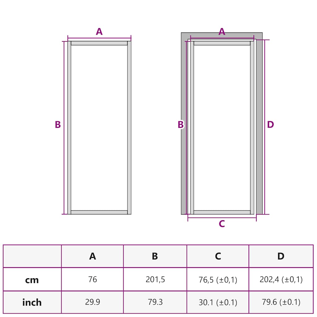 Porta Interna 76x201,5 cm Bianca in Vetro ESG e Alluminio