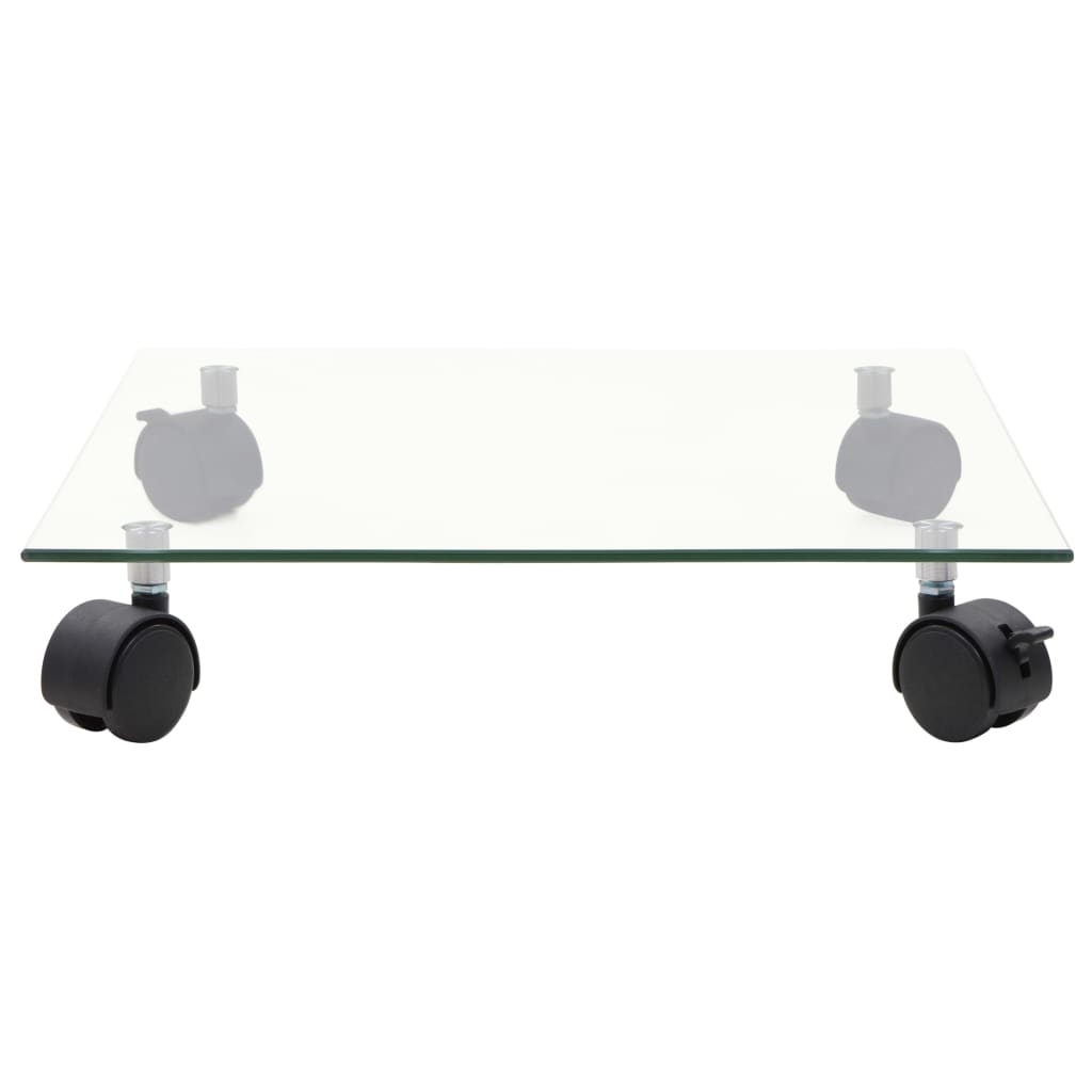 Carrelli Porta Piante 4 pz 35x35 cm Vetro Temperato Quadrati - homemem39