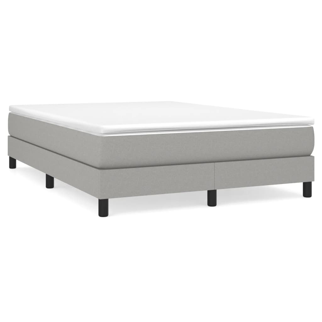 Giroletto a Molle con Materasso Grigio Chiaro 140x190cm Tessuto | homemem39