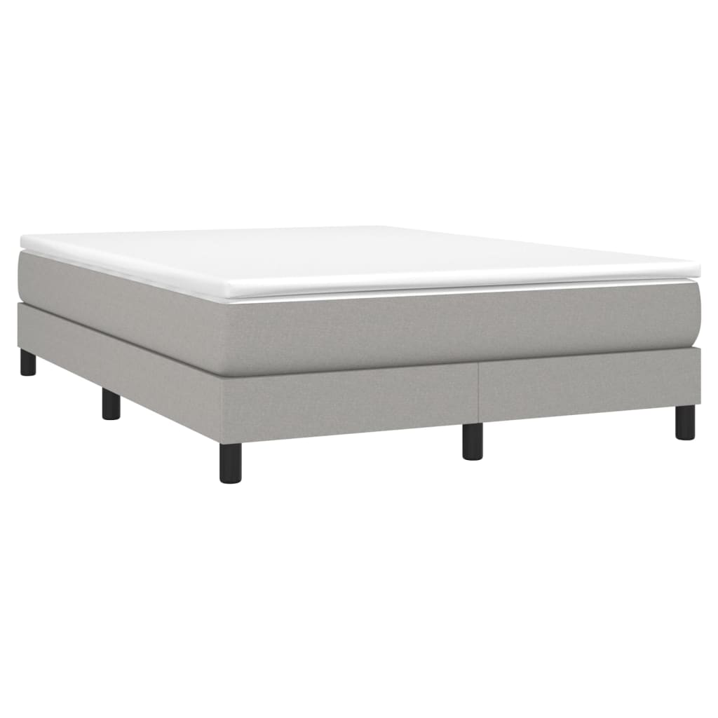 Giroletto a Molle con Materasso Grigio Chiaro 140x190cm Tessuto | homemem39