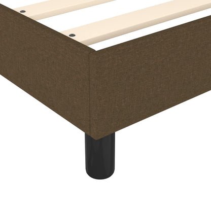 Giroletto a Molle con Materasso Marrone Scuro 140x190cm Tessuto | homemem39