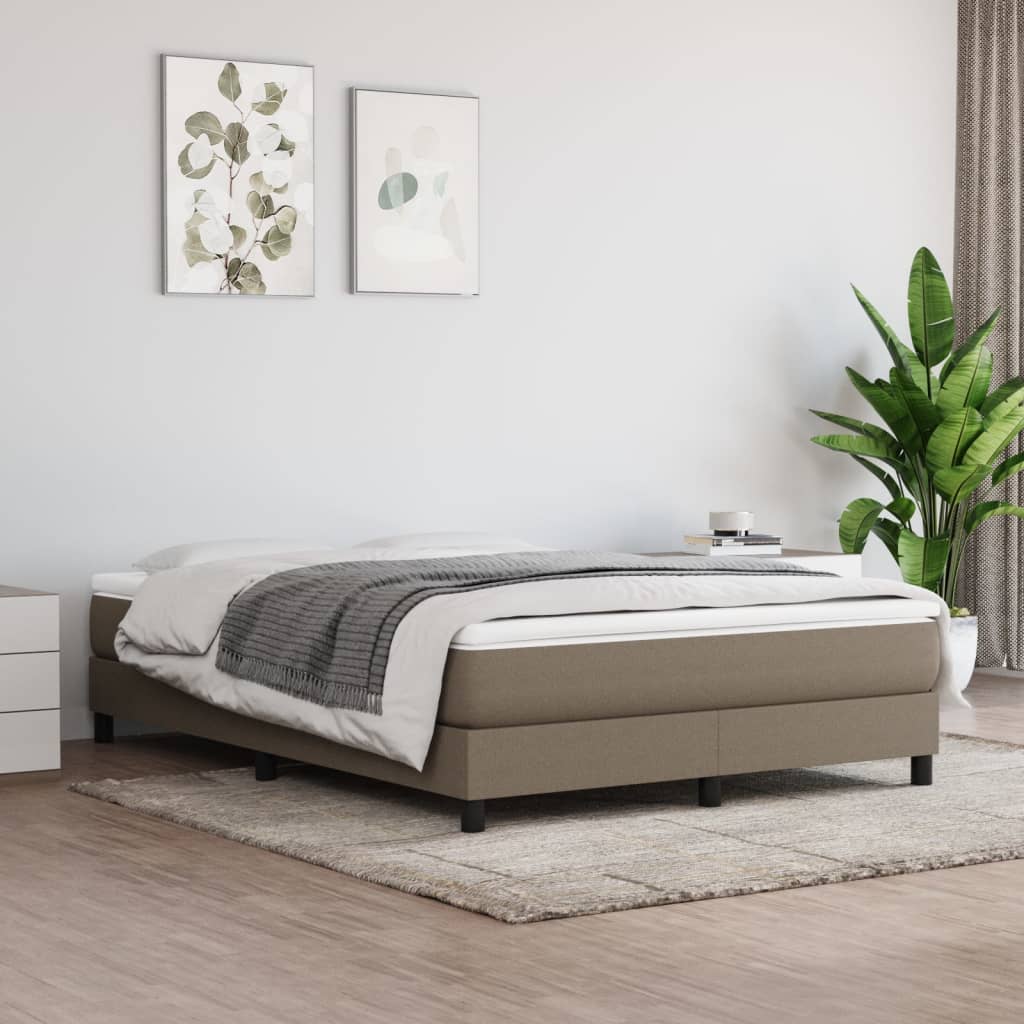 Giroletto a Molle con Materasso Tortora 140x200 cm in Tessuto | homemem39