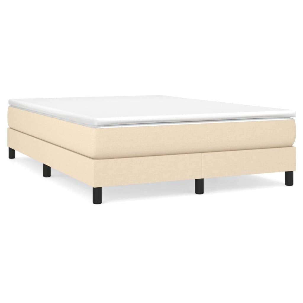 Giroletto a Molle con Materasso Crema 140x200 cm in Tessuto | homemem39